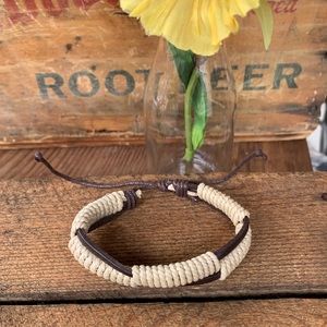 ✨RUSTIC ROPE WRAPPED LEATER BRACELET ANKLET